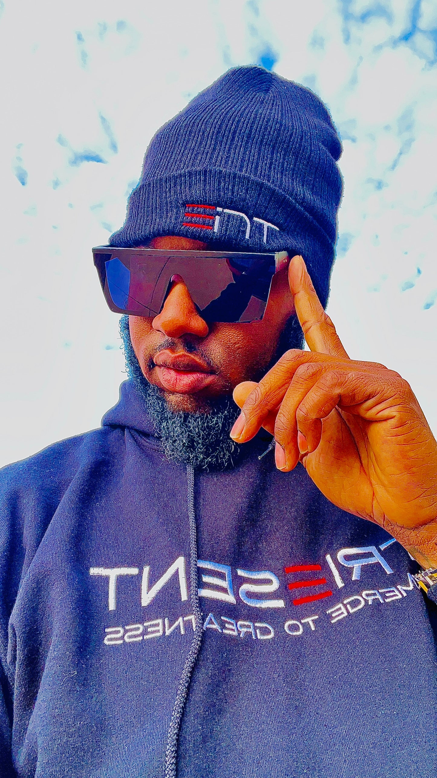 Triesent Black Premium Hoodie