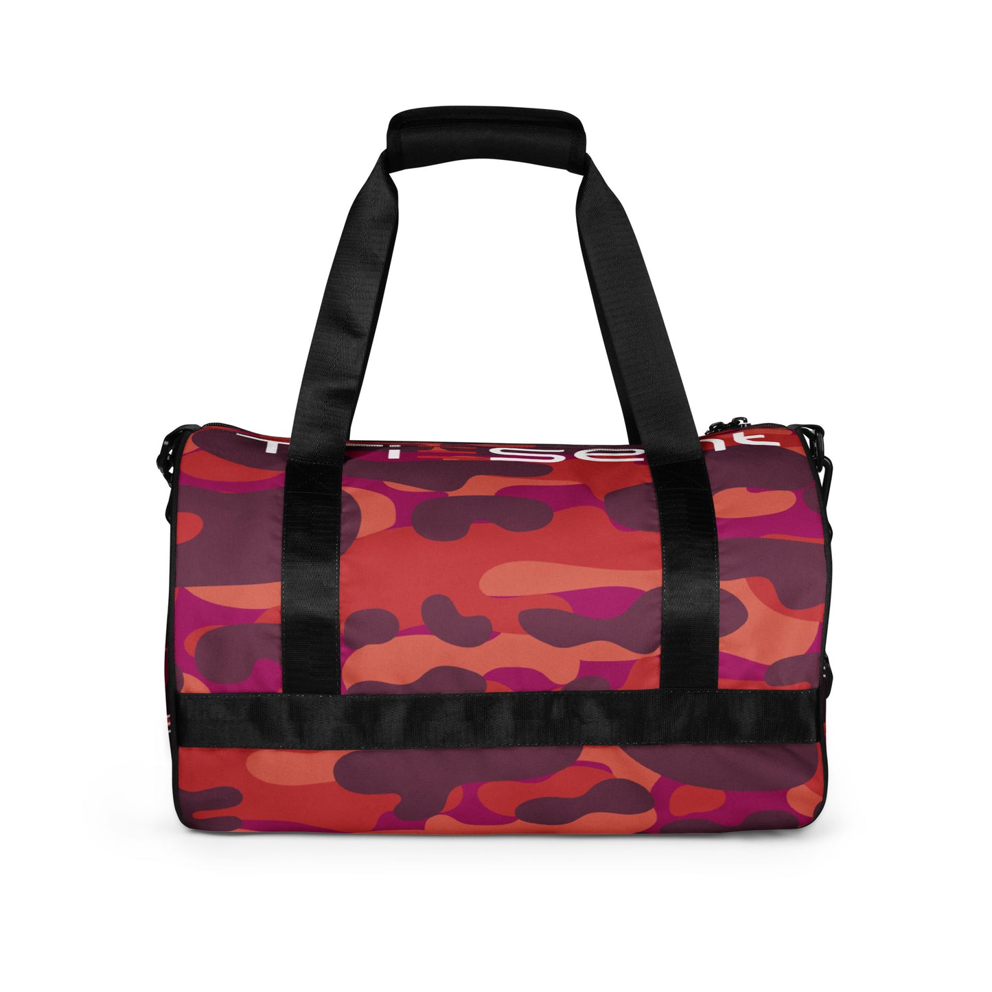 Unlock Your Confidence with the TriEsent All-Over Print Gym Bag (Fatigue, Pink, Purple, Orange)