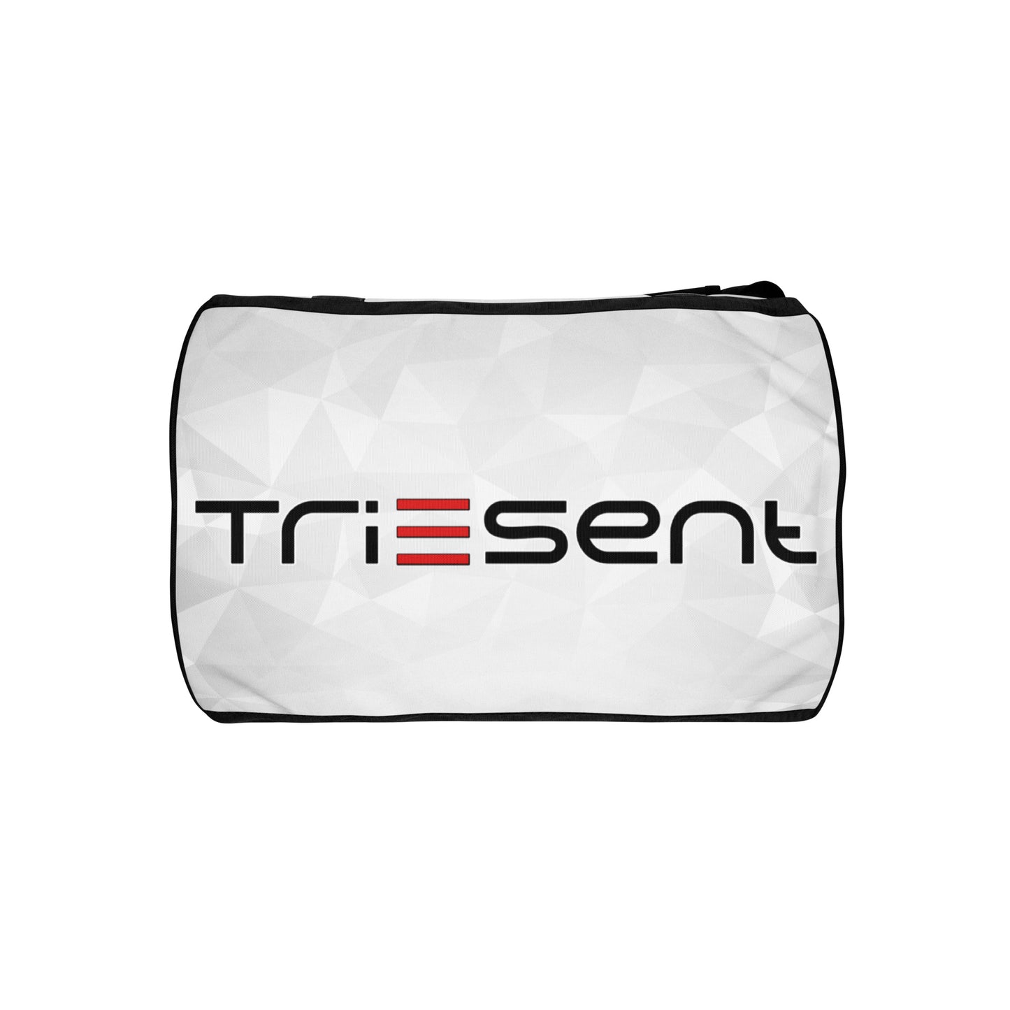 TriEsent All-Over Print Gym Bag (White, Black, Red)