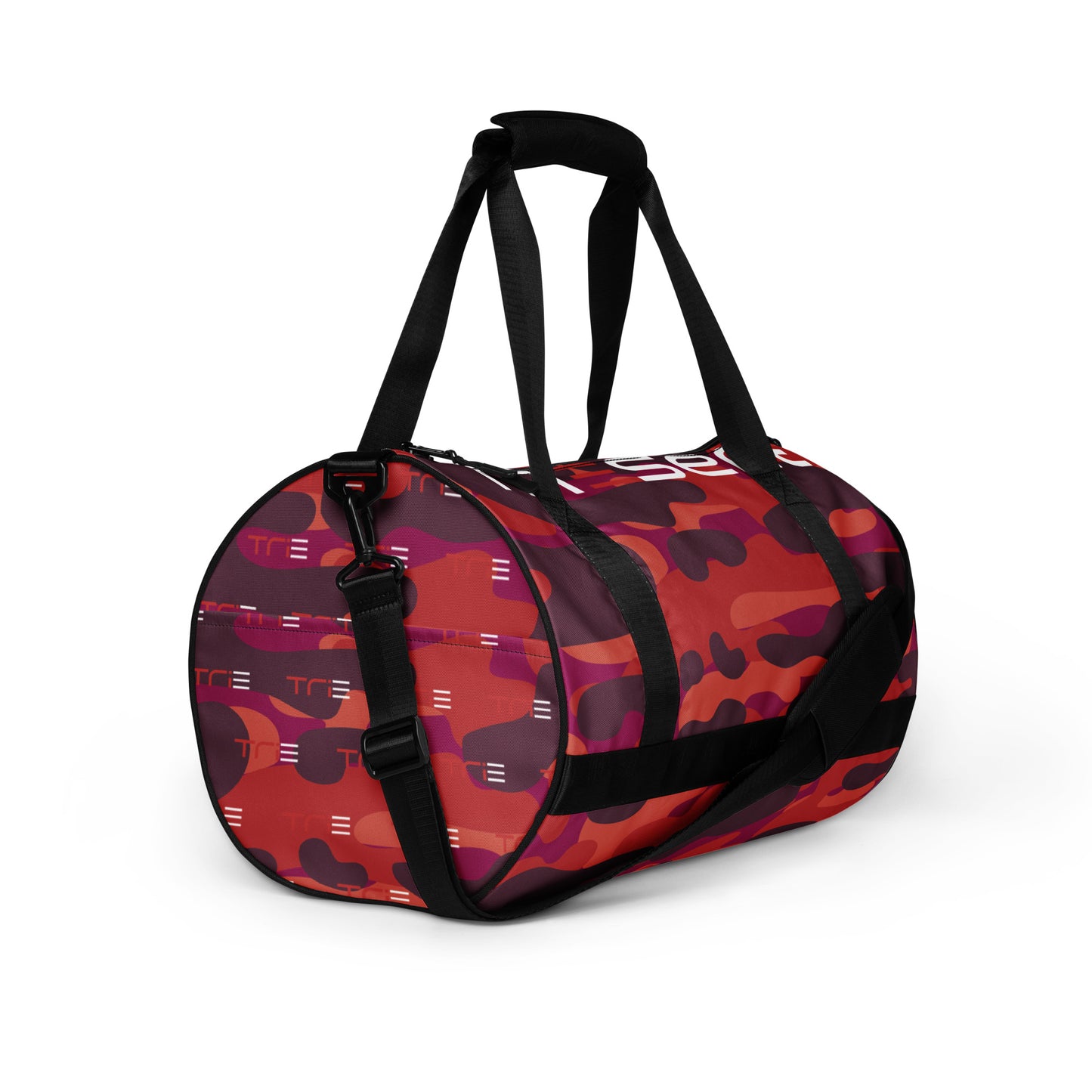 Unlock Your Confidence with the TriEsent All-Over Print Gym Bag (Fatigue, Pink, Purple, Orange)